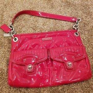 Patent Leather Coach Shoulder Bag